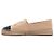 Chanel Sneakers bicolore in pelle di agnello beige con logo CC per donna Marrone - vista 4
