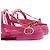 Chanel Sandali piatti trapuntati Hot Pink Gold CC da donna Rosa - vista 10