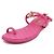 Chanel Sandali piatti trapuntati Hot Pink Gold CC da donna Rosa - vista 2