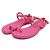 Chanel Sandali piatti trapuntati Hot Pink Gold CC da donna Rosa - vista 3
