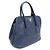 Prada Borsa Tote Viteo Daino con logo dorato Blu - vista 12