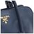 Prada Borsa Tote Viteo Daino con logo dorato Blu - vista 8