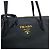 Prada Tote e borsa a tracolla in Vitello Daino Nero - vista 4