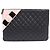Chanel Clutch in agnello con nastro di velluto Nero