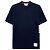 Thom Browne Kurzarm-T-Shirt mit Seitenarmband Navy Blau