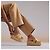 Hermès Sandali con tacco zeppa Eze Suede Beige Marrone - vista 10