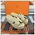Hermès Sandali con tacco zeppa Eze Suede Beige Marrone - vista 3
