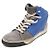 Lanvin Sneakers alte in scamosciato blu grigio da uomo - vista 2
