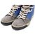 Lanvin Sneakers alte in scamosciato blu grigio da uomo - vista 5