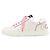 Chanel Sneaker con lacci da donna in pelle bianca con dettaglio logo viola Bianco