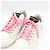 Chanel Sneaker con lacci da donna in pelle bianca con dettaglio logo viola Bianco - vista 5
