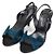 Hermès Sandali open-toe con slingback da donna in pelle scamosciata con logo blu - vista 3