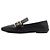 Louis Vuitton Mocassini flat Baya in pelle nera con monogramma da donna Nero
