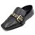 Louis Vuitton Mocassini flat Baya in pelle nera con monogramma da donna Nero - vista 2