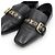 Louis Vuitton Mocassini flat Baya in pelle nera con monogramma da donna Nero - vista 5