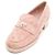 Chanel Mocassini da donna in scamosciato rosa con logo a cuore - vista 2