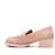 Chanel Mocassini da donna in scamosciato rosa con logo a cuore - vista 4