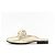 Chanel Sandali Mule da donna in agnello oro metallizzato con logo CC e catena - vista 4