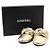 Chanel Sandali Mule da donna in agnello oro metallizzato con logo CC e catena - vista 8