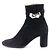 Hermès Botines de ante negro con hebilla plateada