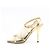 Louis Vuitton Sandali da donna con tacco martellato oro metallizzato D'oro