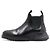 Dior Black Oblique Leather Combat Men's Chelsea Boots