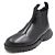 Dior Black Oblique Leather Combat Men's Chelsea Boots - view 2