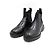 Dior Black Oblique Leather Combat Men's Chelsea Boots - view 3