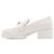 Chanel Mocassini da donna in agnello bianco con chiusura a cuore dorato - vista 4