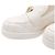 Chanel Mocassini da donna in agnello bianco con chiusura a cuore dorato - vista 6