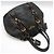 Prada Borsa a tracolla in pelle nera con logo dorato Nero - vista 3