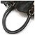 Prada Borsa a tracolla in pelle nera con logo dorato Nero - vista 7