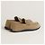 Hermès Mocassino Lazy in pelle di vitello scamosciata Beige Sabbia Marrone - vista 5