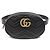 Gucci Gürteltasche Black Matelassé Chevron Gold GG Marmont Schwarz