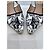 Dior Décolleté slingback bianchi e neri ricamati con tacco medio Bianco - vista 15