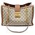 Gucci Borsa a tracolla GG Medium in pelle e tela marrone