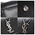 Saint Laurent Sunset Medium Schultertasche aus schwarzem Kalbsleder mit Silberkette - Ansicht 6