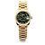 Rolex Datejust Original Diamond Medium Damenuhr aus Gold mit olivgrünem Blumenmotiv - Ansicht 16