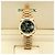 Rolex Datejust Original Diamond Medium Damenuhr aus Gold mit olivgrünem Blumenmotiv - Ansicht 2