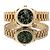 Rolex Datejust Original Diamond Medium Damenuhr aus Gold mit olivgrünem Blumenmotiv - Ansicht 20