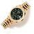 Rolex Datejust Original Diamond Medium Damenuhr aus Gold mit olivgrünem Blumenmotiv - Ansicht 25