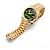 Rolex Datejust Original Diamond Medium Damenuhr aus Gold mit olivgrünem Blumenmotiv - Ansicht 26
