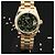 Rolex Datejust Original Diamond Medium Damenuhr aus Gold mit olivgrünem Blumenmotiv - Ansicht 28