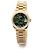 Rolex Datejust Original Diamond Medium Damenuhr aus Gold mit olivgrünem Blumenmotiv - Ansicht 9