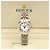 Rolex Orologio Datejust da donna con quadrante bianco, numeri romani e combinazione rosa - vista 2