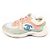 Chanel Sneakers Cruise da donna in nylon e pelle di agnello scamosciata blu corallo con logo CC Multicolore - vista 4