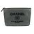 Chanel Clutch Double New Medium in Denim Grigio con paillettes Serie Marrone