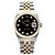 Rolex Datejust Men's Combination Watch Black Dial After Setting Ten Points