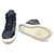Chanel Sneakers high-top da donna blu navy con logo CC e perle - vista 5