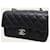 Chanel Mini borsa flap classica in agnello nero e argento - vista 2